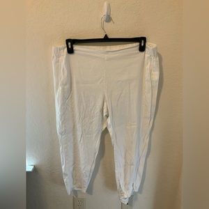 J Jill Linen Stretch White Pant Cropped